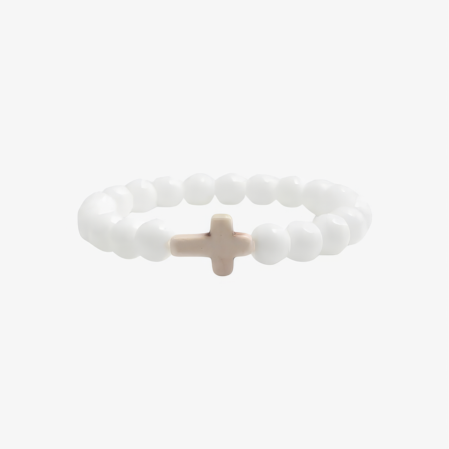 White Cross Bracelet