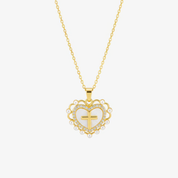 Heart Cross Necklace
