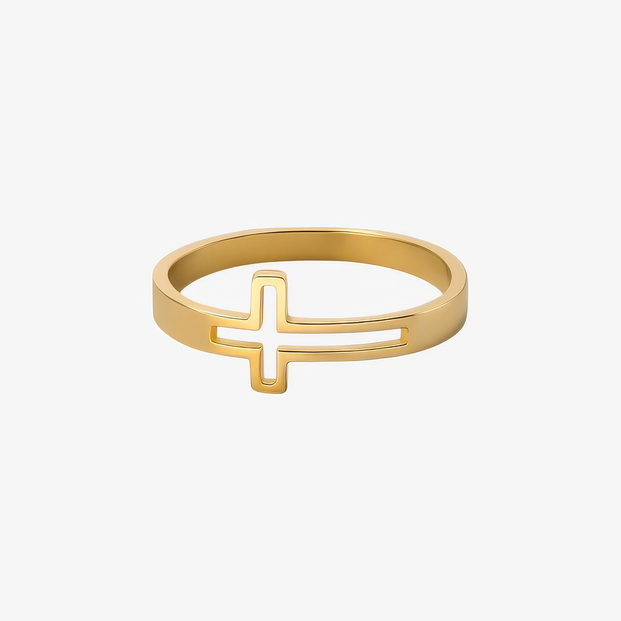 Hollow Cross Ring