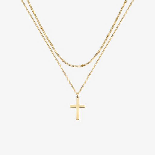 Layered Cross Necklace