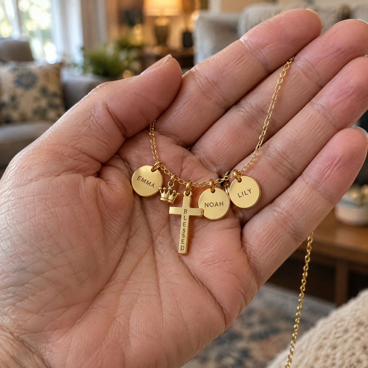 Blessed Nana Cross Name Necklace
